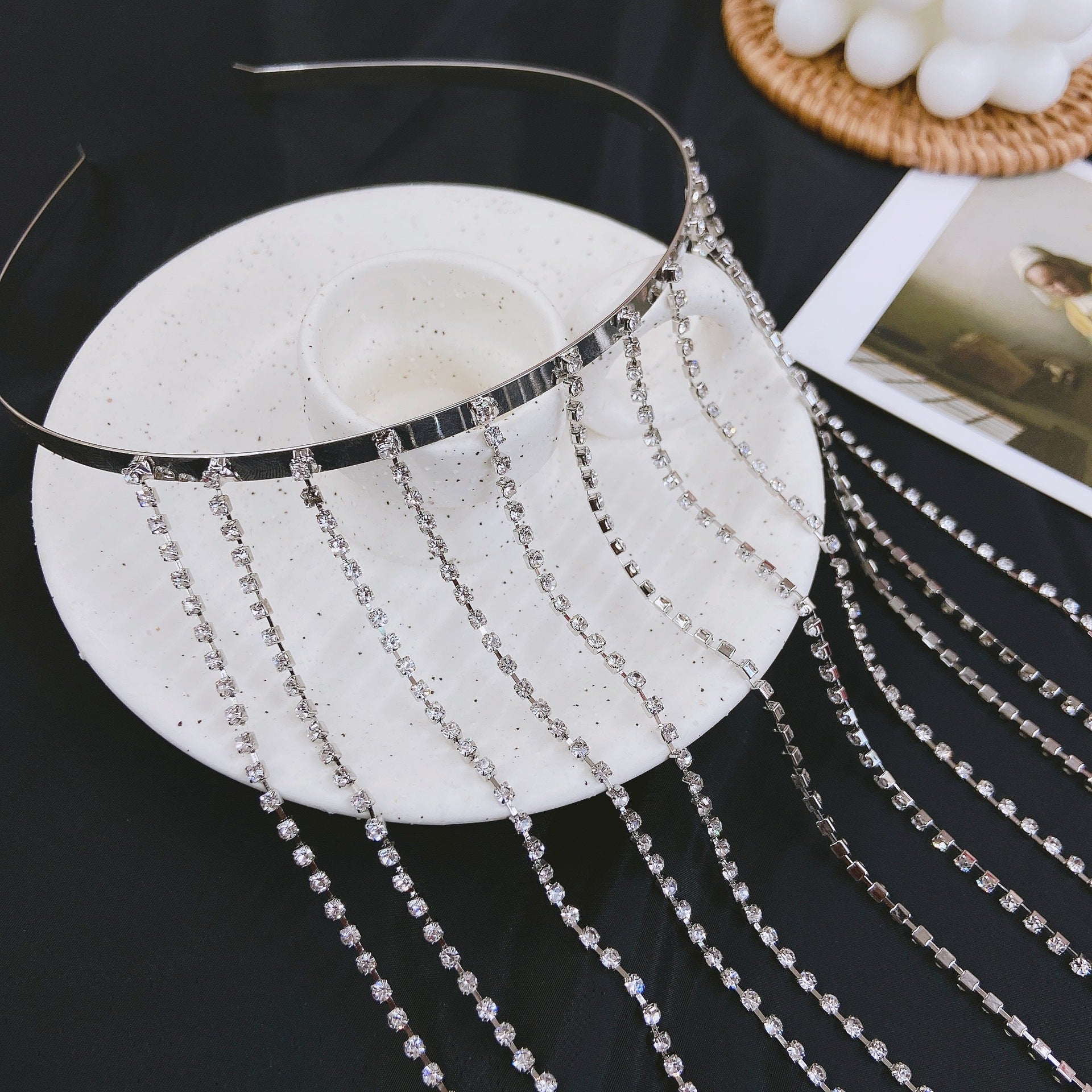 Fashion Haarreif mit Strass Kristall Haarband Modischer Haarreif