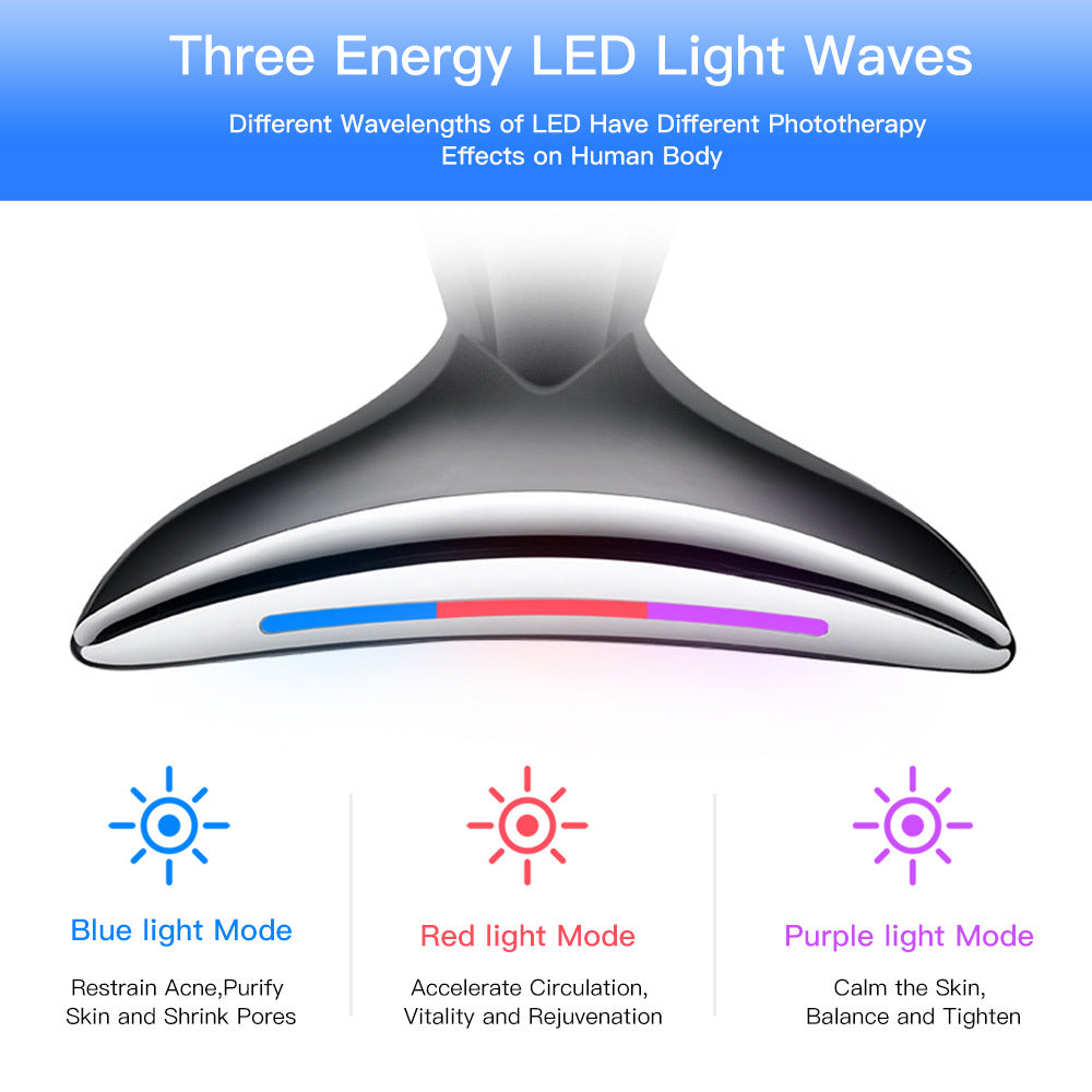 LED Gesichts & Hals Straffung Massage Gerät Lifting Lichttherapie